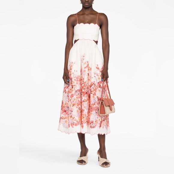 SOLD Zimmermann Devi Midi Linen Dress - size 0 | XS-S - Picture 4 of 15